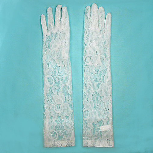 Long Lace Gloves Sized for Children Ages 4-12, a fashion accessorie - Evening Elegance