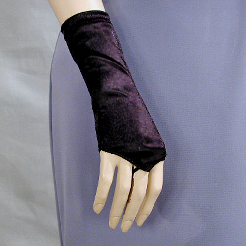 Satin Stretch Wrist Fingerless Gloves, a fashion accessorie - Evening Elegance