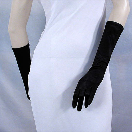 Matte Gloves Below the Elbow Length, a fashion accessorie - Evening Elegance