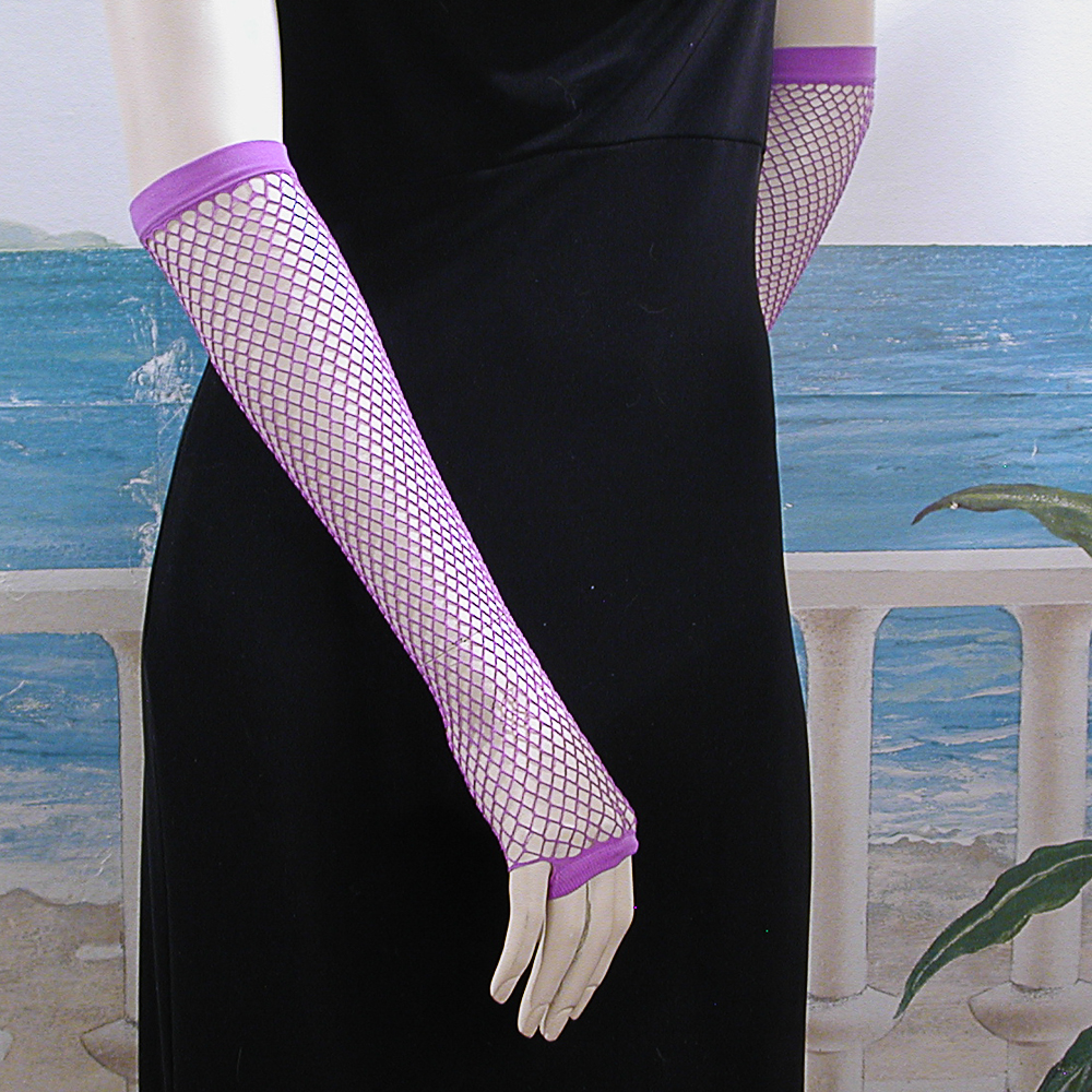 Fingerless Elbow Length Crochet Fishnet Gloves, a fashion accessorie - Evening Elegance