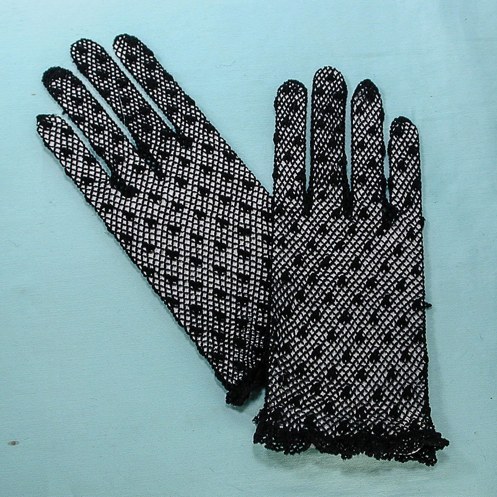 Dotted Swiss Wrist Gloves for Sizes 7-14, a fashion accessorie - Evening Elegance