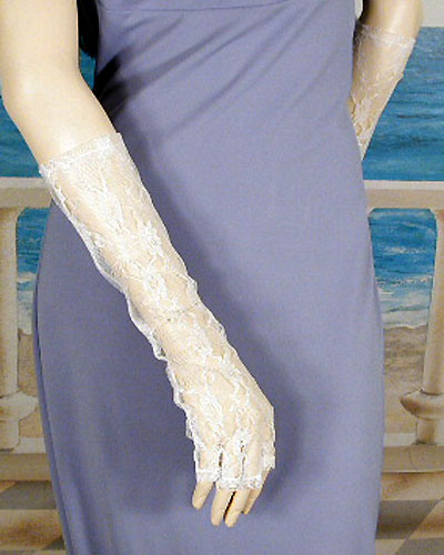 Lace Half Finger Gloves, a fashion accessorie - Evening Elegance