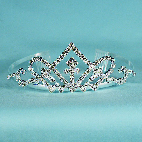 Crystal rhinestone tiara, a fashion accessorie - Evening Elegance