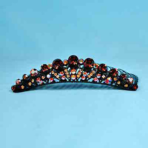 Large Rhinestone Trimmed Comb, a fashion accessorie - Evening Elegance