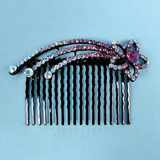 Shooting Star Crystal Rhinestone Comb, a fashion accessorie - Evening Elegance