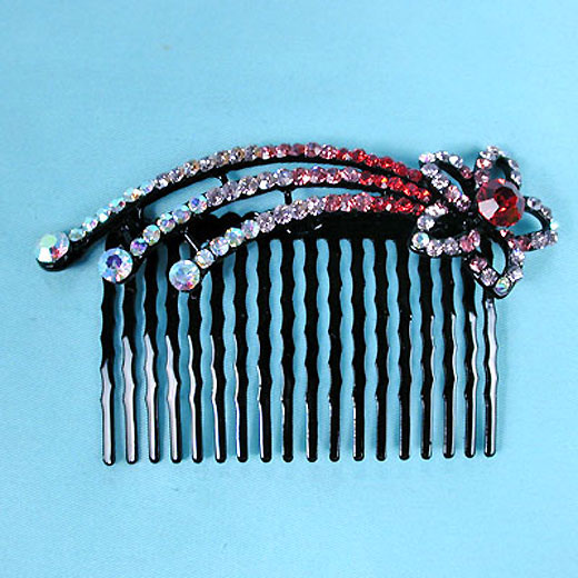 Shooting Star Crystal Rhinestone Comb, a fashion accessorie - Evening Elegance