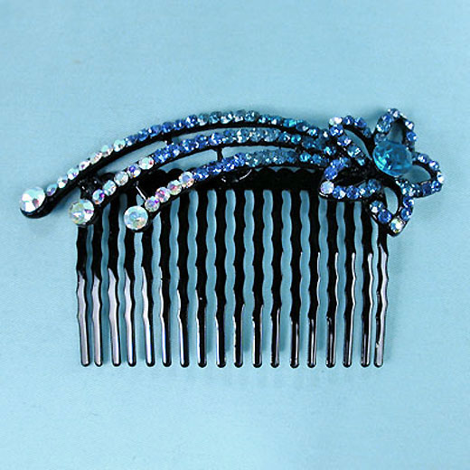 Shooting Star Crystal Rhinestone Comb, a fashion accessorie - Evening Elegance