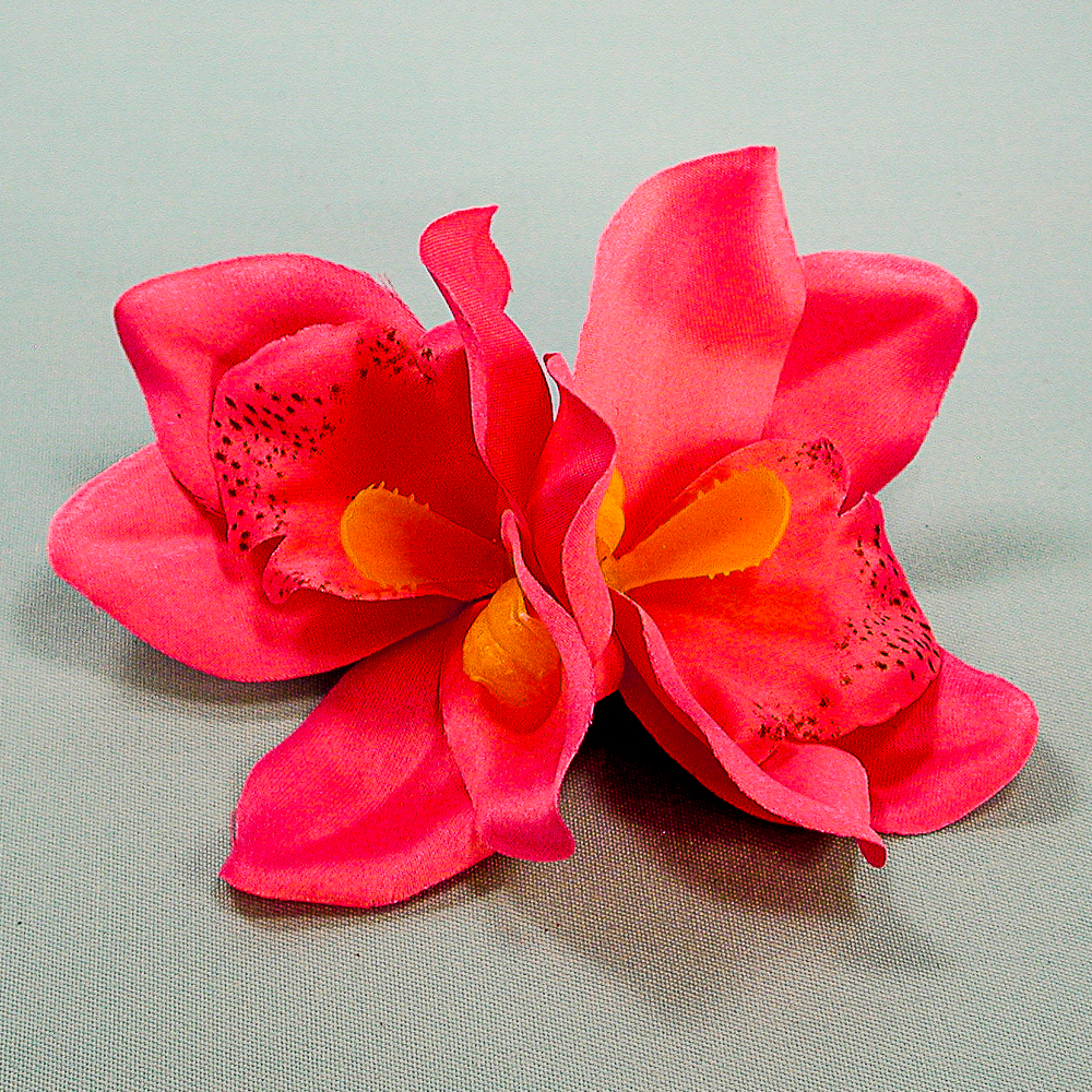 Double Orchid Flower Hair Clips, a fashion accessorie - Evening Elegance