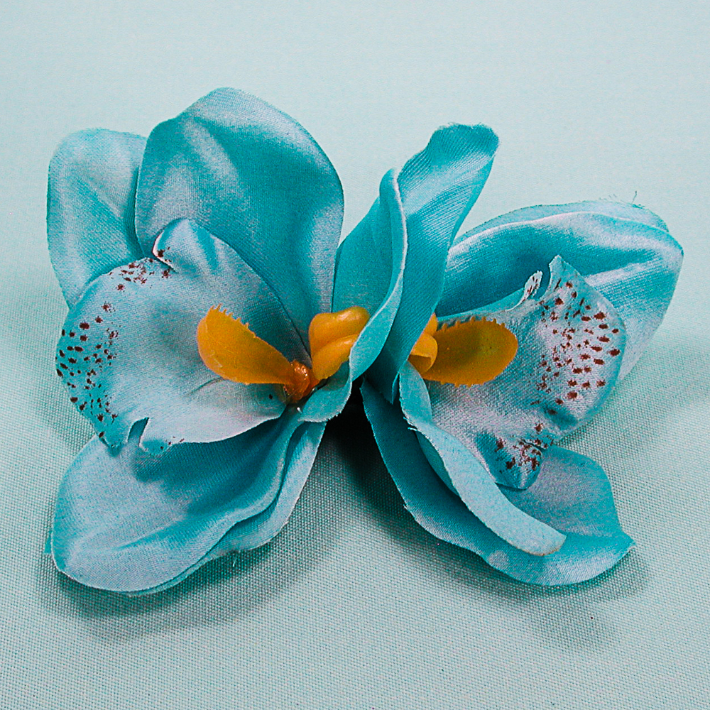 Double Orchid Flower Hair Clips, a fashion accessorie - Evening Elegance