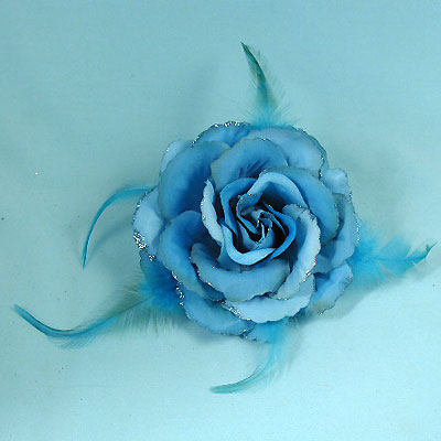 Large Rose Flower Hair Clip, a fashion accessorie - Evening Elegance
