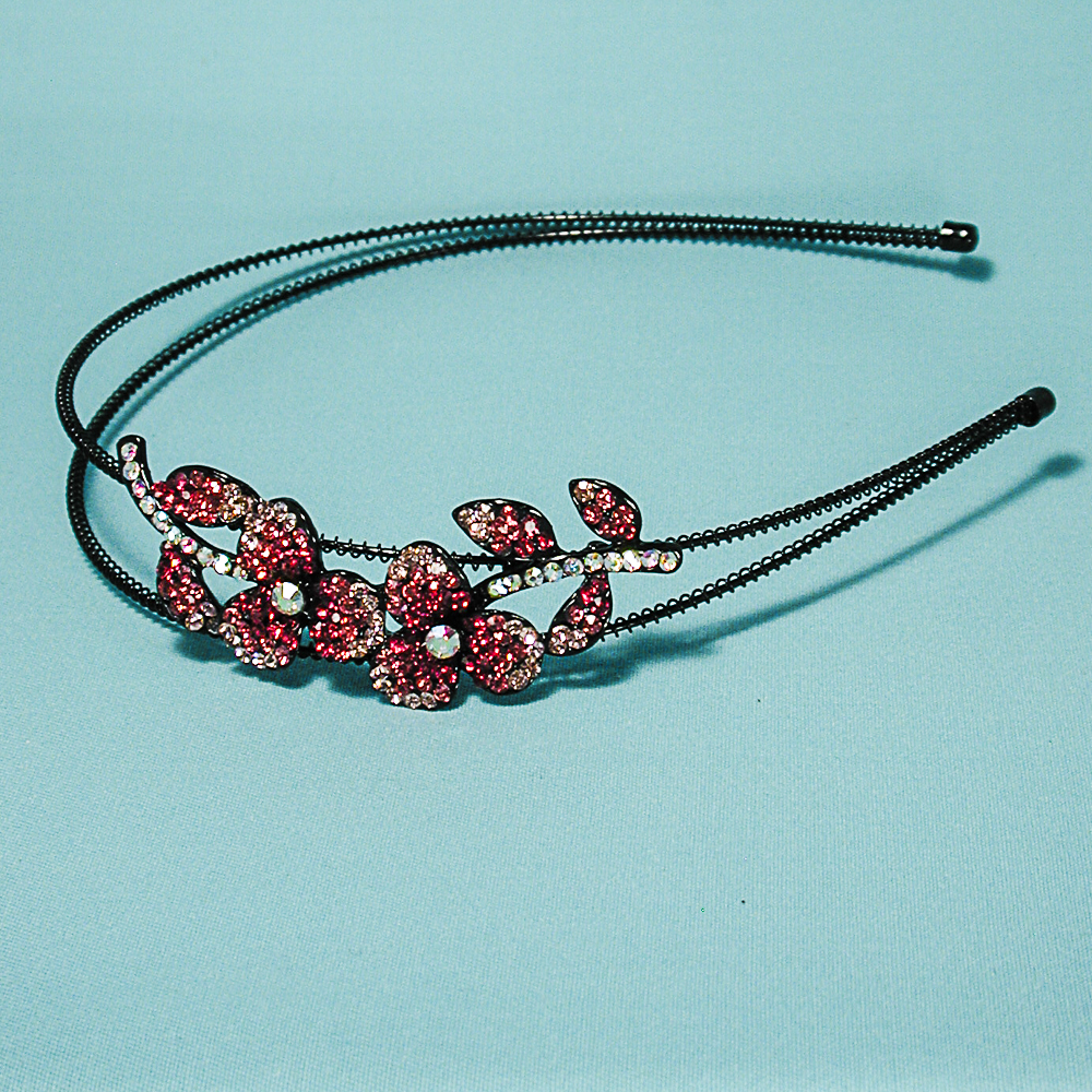 Crystal Rhinestone Flower Headband, a fashion accessorie - Evening Elegance