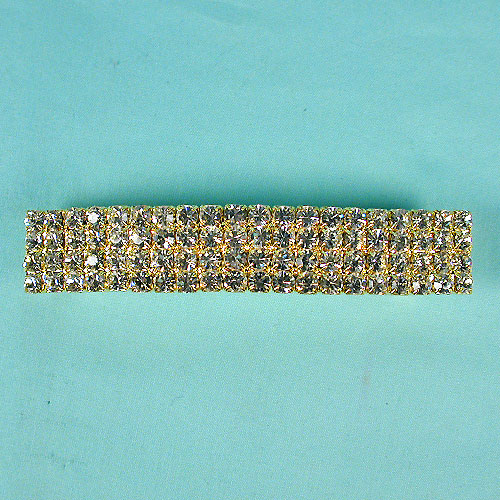 Large Pav? Crystal Rhinestone Barrette, a fashion accessorie - Evening Elegance