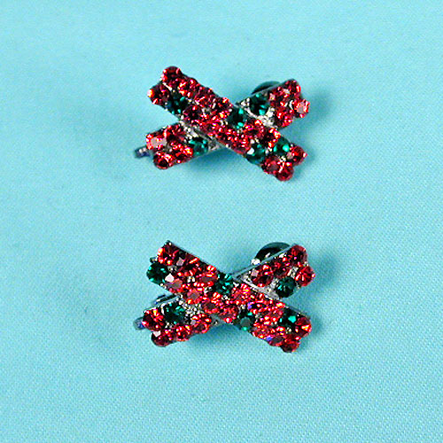 Set of Two Tiny Cross Barrette, a fashion accessorie - Evening Elegance