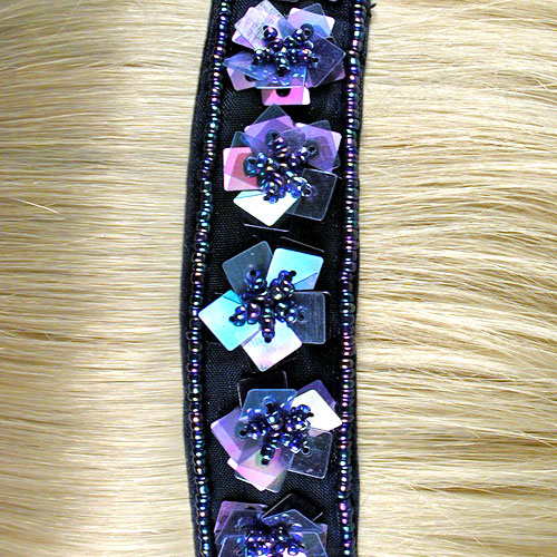 Velvet Headband with Sequined Design, a fashion accessorie - Evening Elegance