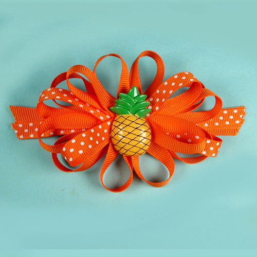 Ribbon Bow with Fruit Ornament, a fashion accessorie - Evening Elegance