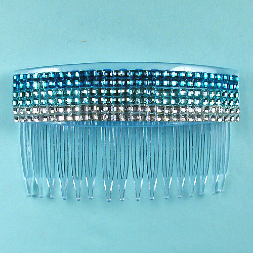 Large Six Row Rhinestone Hair Comb, a fashion accessorie - Evening Elegance