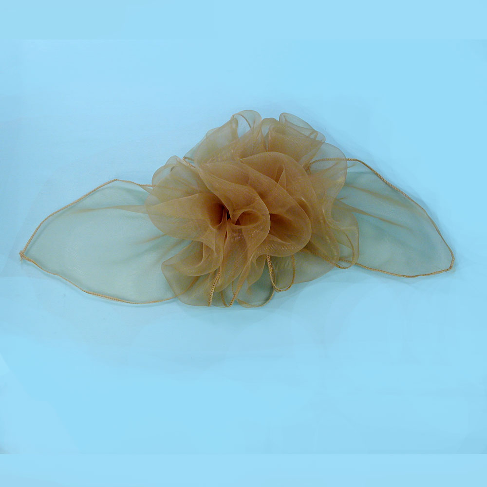 Extra Large French Organza Bows Hair Barrettes, a fashion accessorie - Evening Elegance