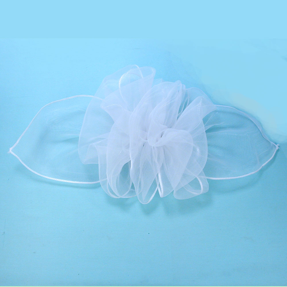 Extra Large French Organza Bows Hair Barrettes, a fashion accessorie - Evening Elegance