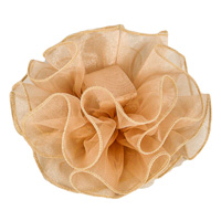 Large Sheer Chiffon Hair Bow, a fashion accessorie - Evening Elegance