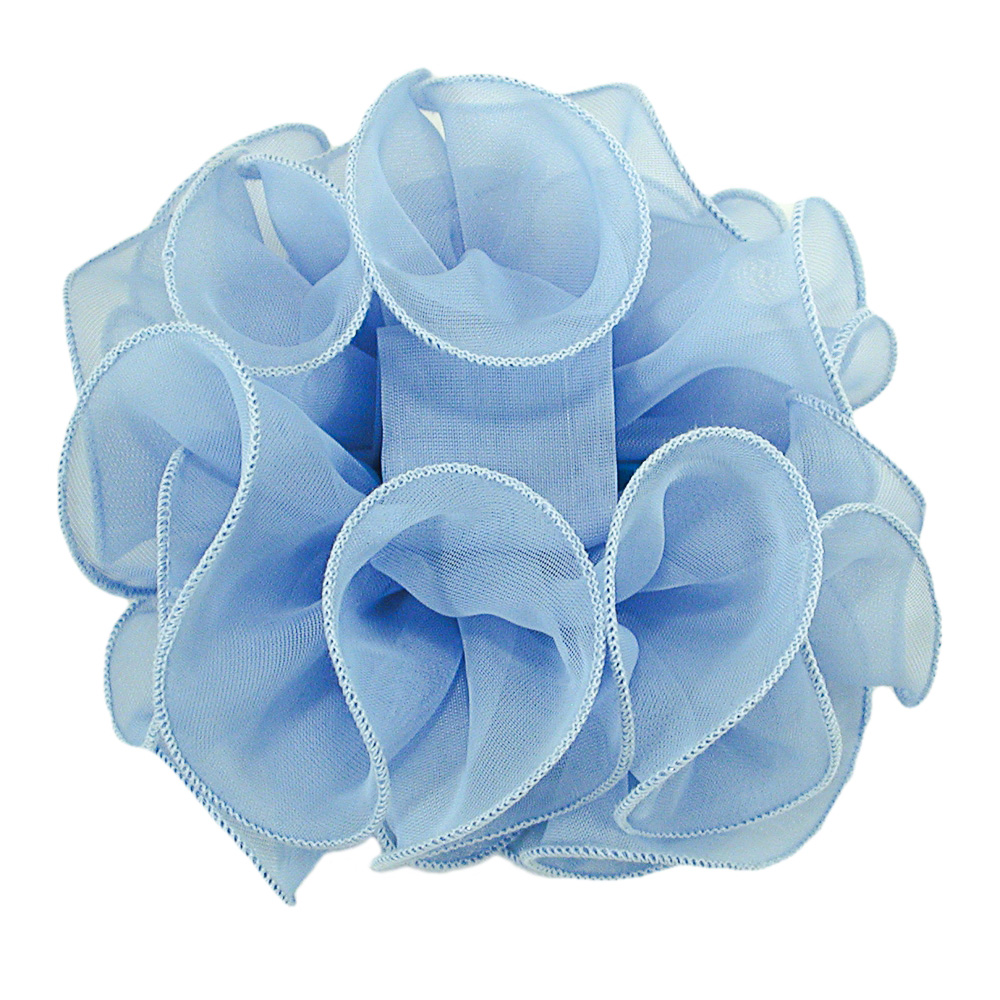 Large Sheer Chiffon Hair Bow, a fashion accessorie - Evening Elegance