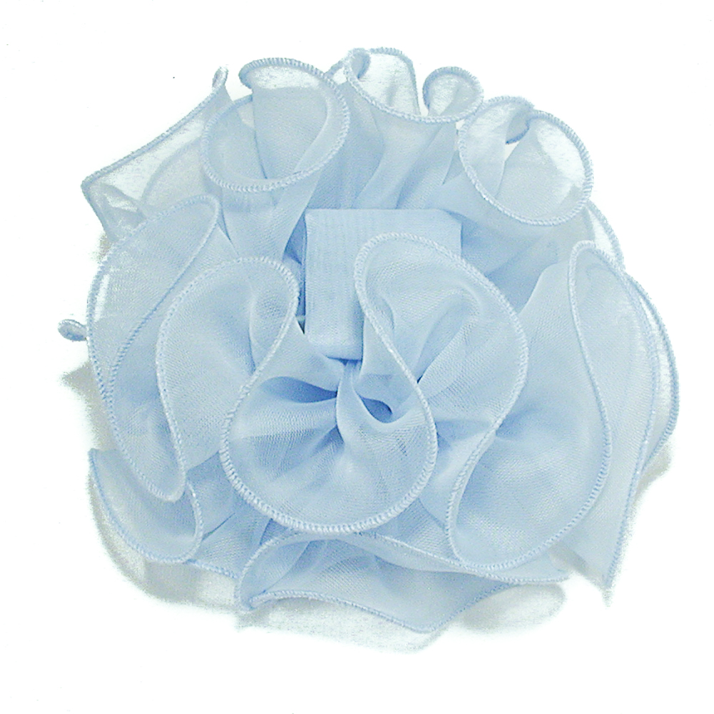 Large Sheer Chiffon Hair Bow, a fashion accessorie - Evening Elegance