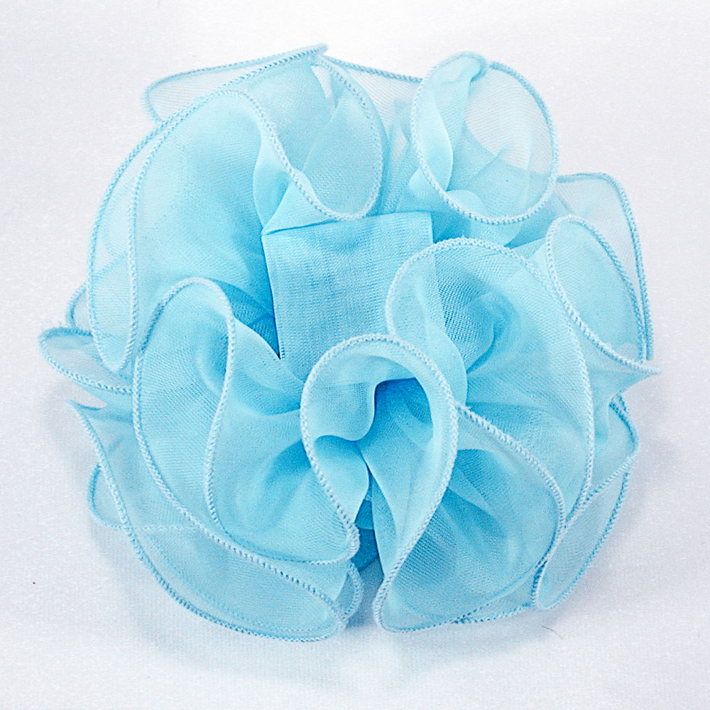 Large Sheer Chiffon Hair Bow, a fashion accessorie - Evening Elegance