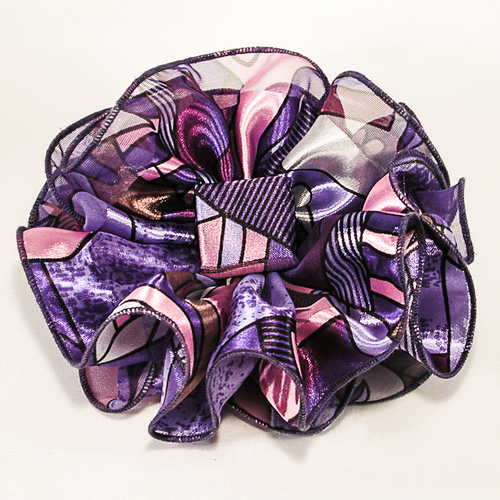 Large Satin Chiffon Print Jaw Clip Claw Bows, a fashion accessorie - Evening Elegance