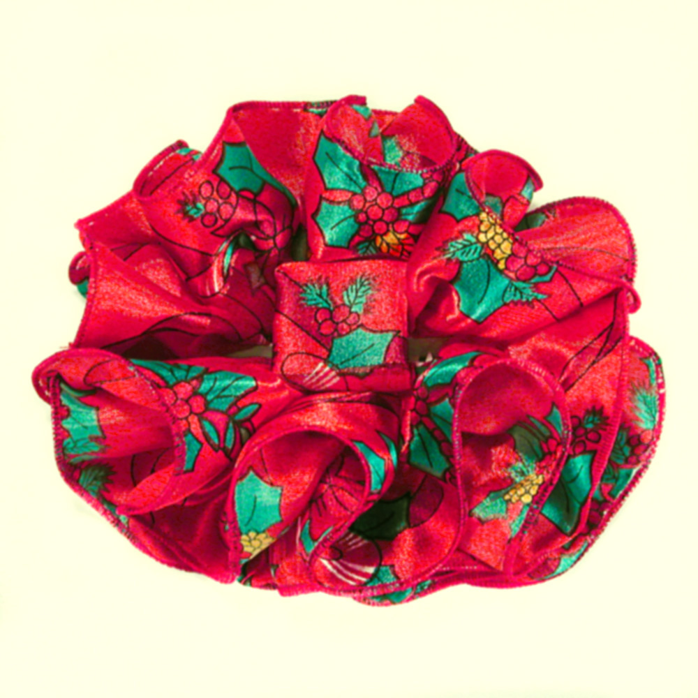 Holy Candy CAne Christmas Satin Chiffon Jaw Clip Claw Hair Bows, a fashion accessorie - Evening Elegance