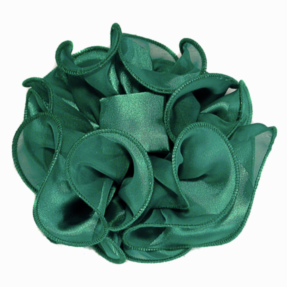 Satin/Chiffon Large Ruffled Hair Bow on Salon  Claw Jaw Clips, a fashion accessorie - Evening Elegance