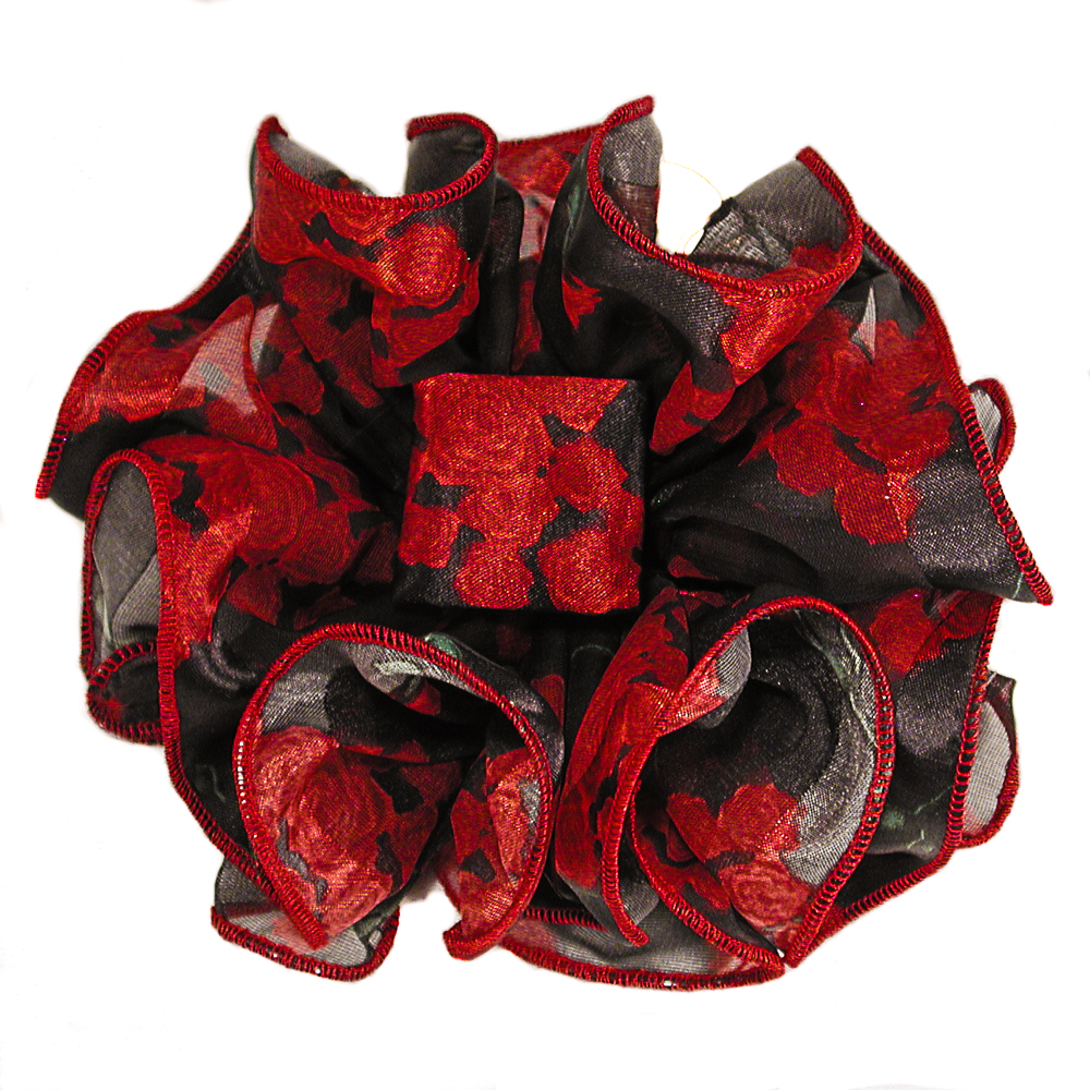 Flower Clip Claw Jaw Bows Large Satin Chiffon, a fashion accessorie - Evening Elegance