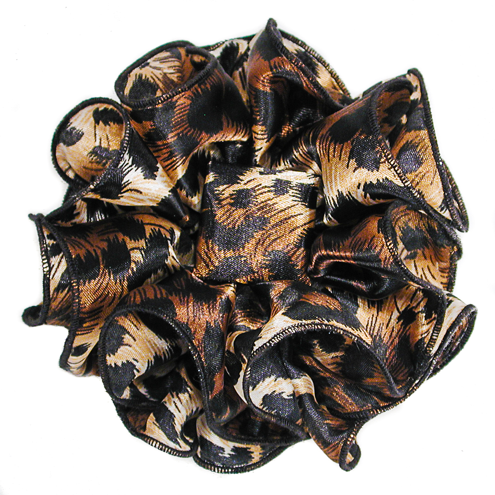 Animal Print Clip Claw Jaw Bows Large Satin Chiffon, a fashion accessorie - Evening Elegance