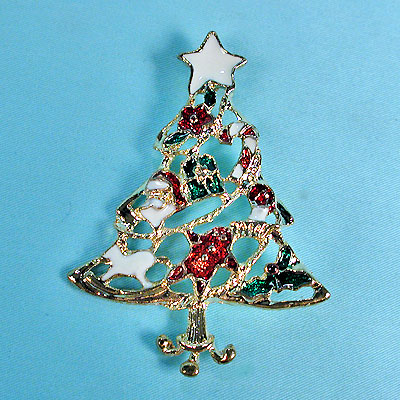 Golden Decorated Christmas Tree, a fashion accessorie - Evening Elegance