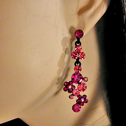 Drop Cluster Earrings, a fashion accessorie - Evening Elegance