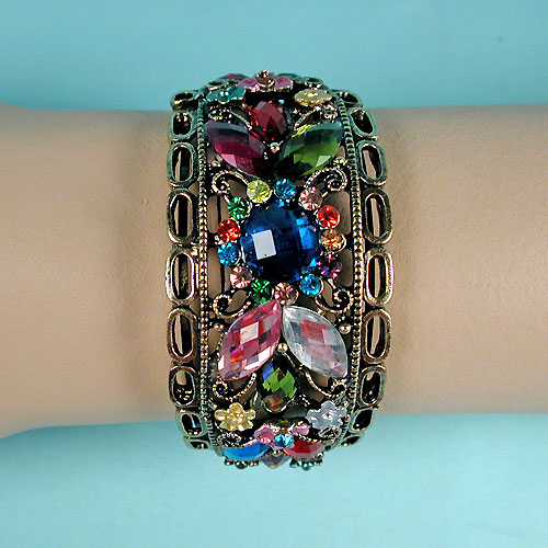 Dramatic Crystal Rhinestone Bracelet, a fashion accessories - Evening Elegance