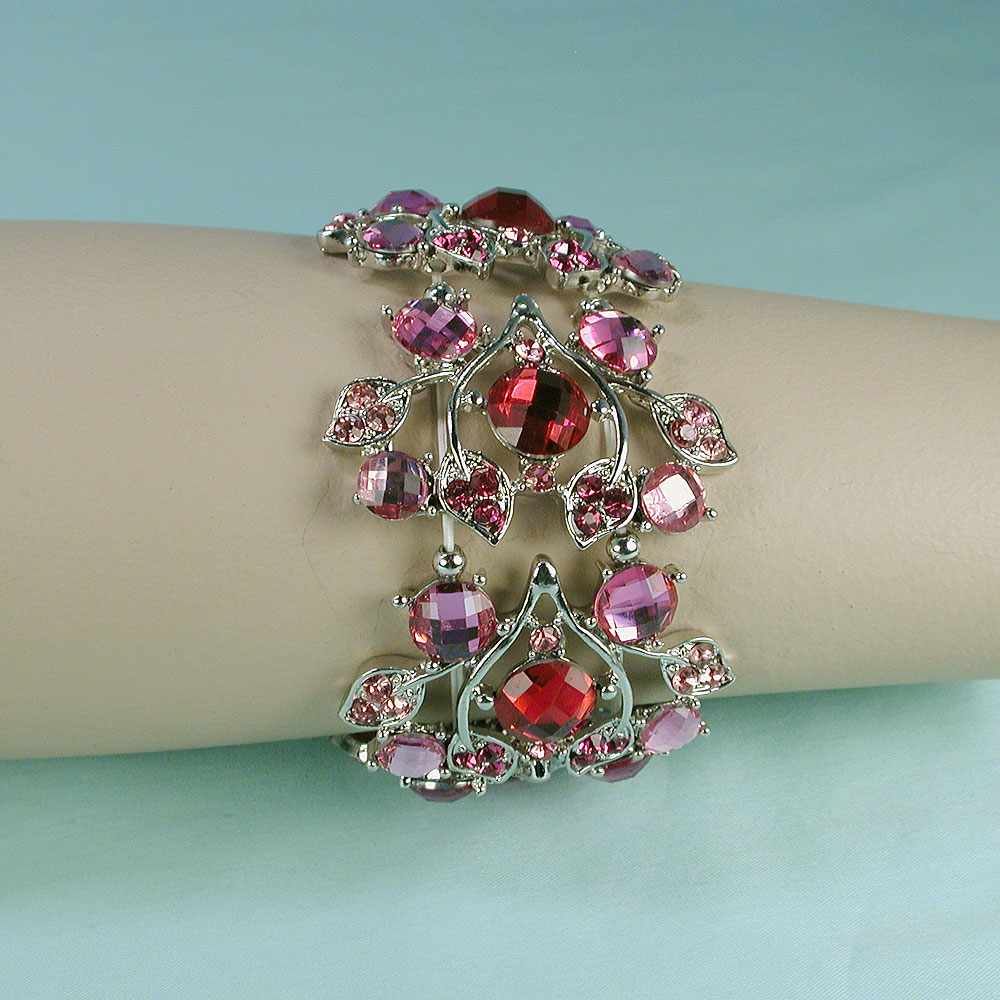 Crystal Rhinestone Stretch Bracelet, a fashion accessorie - Evening Elegance