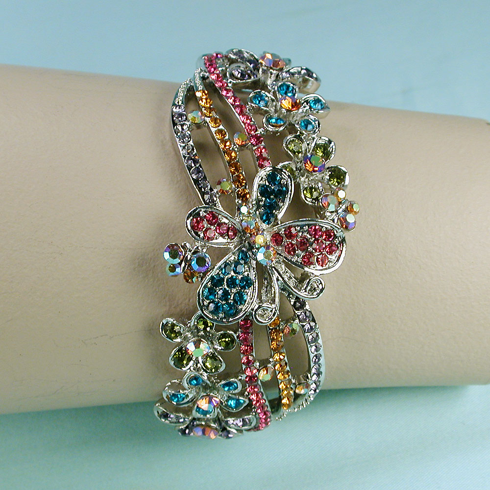 Multicolored Butterfly Bracelet, a fashion accessorie - Evening Elegance