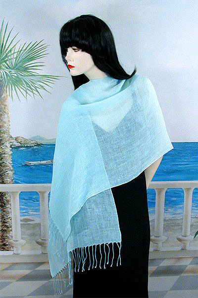 Loose Weave Linen Shawl Wrap with Body, a fashion accessorie - Evening Elegance