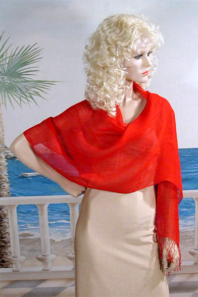 Loose Weave Linen Shawl Wrap with Body, a fashion accessorie - Evening Elegance