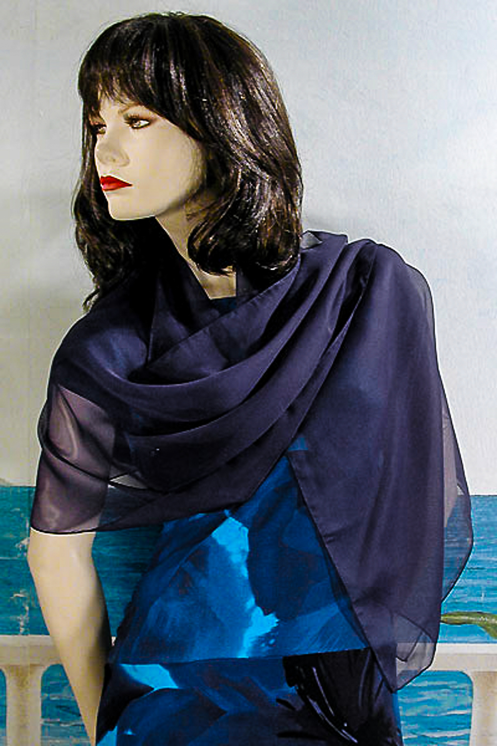 Chiffon Shawl Wrap Scarf for Special Events Weddings Proms, a fashion accessorie - Evening Elegance