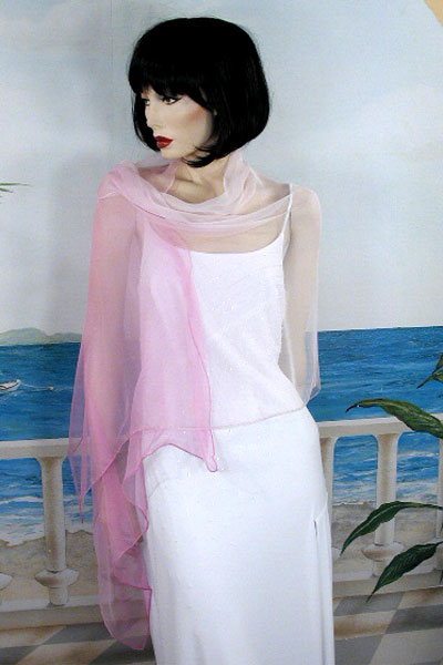 Pure Silk Scarf or Light Shawl Wrap, a fashion accessorie - Evening Elegance