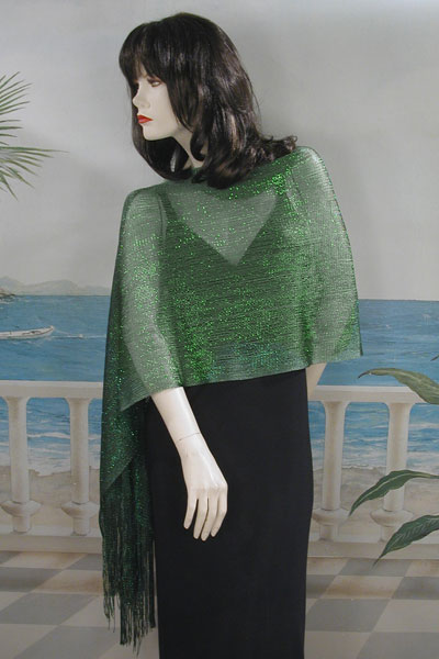 Stretchy Shawl with Metallic Threads, a fashion accessorie - Evening Elegance