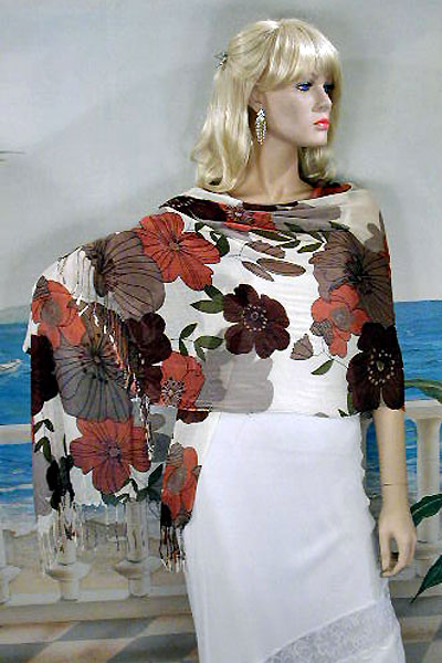 Large Print Shawl, a fashion accessorie - Evening Elegance