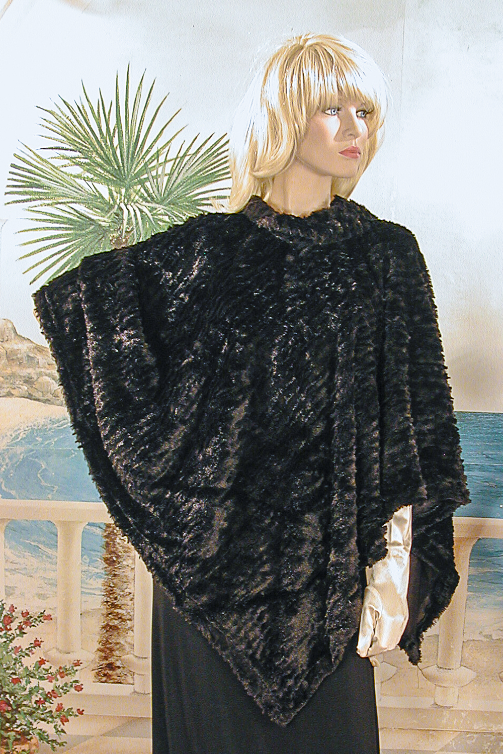 Fabulous Faux Fur Ponchos, a fashion accessorie - Evening Elegance
