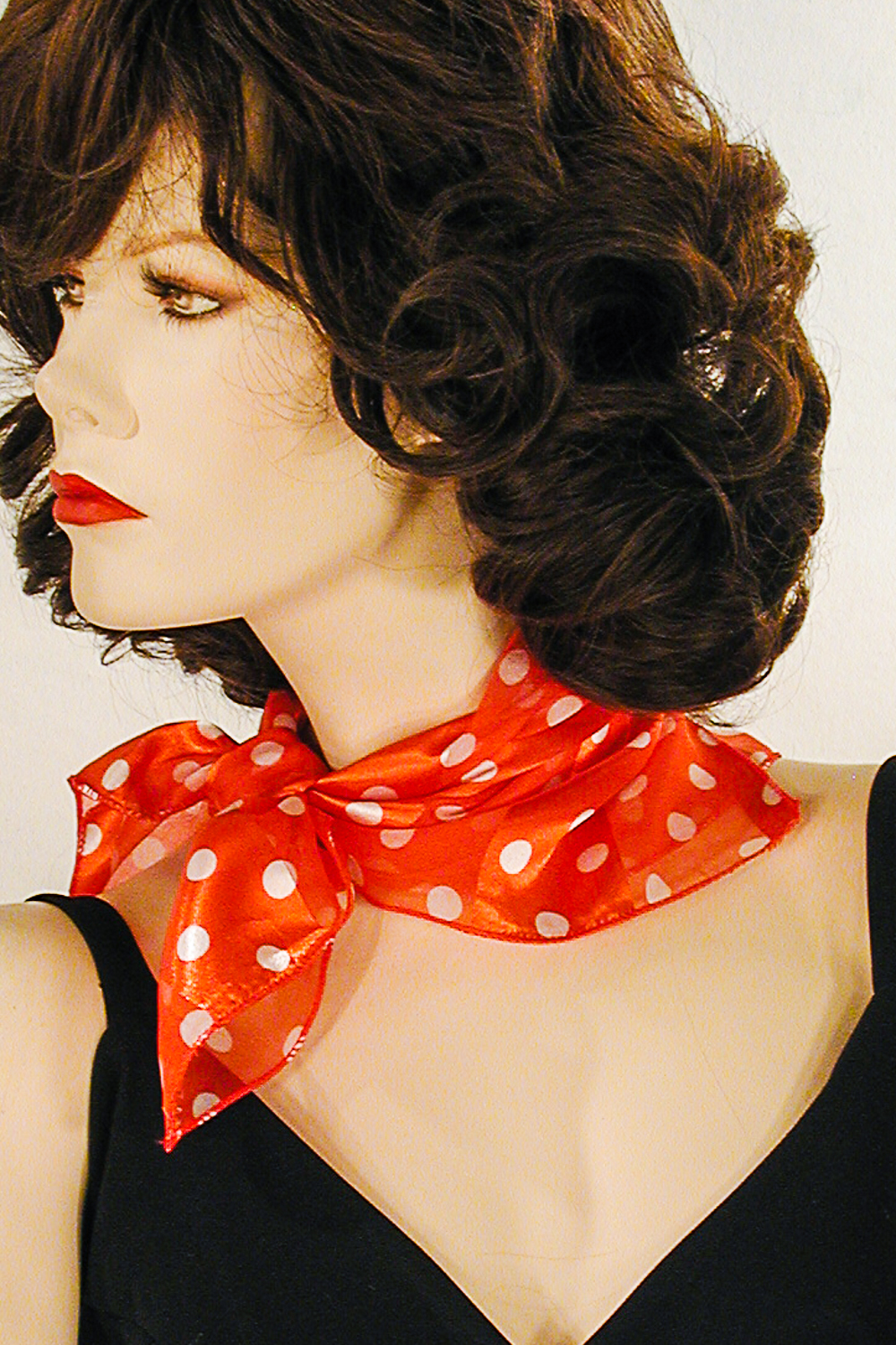 Polka Dot Neck Scarf , a fashion accessorie - Evening Elegance