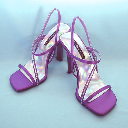 Strappy satin sandals, a fashion accessorie - Evening Elegance