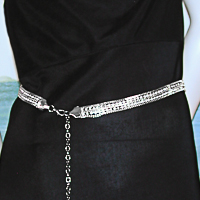 Metal Mesh and CrystalRhinestone Belt
