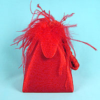 Triangle Evening Bag Handle Purse with Cord Handle