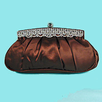 Pleated Satin with Rhinestones