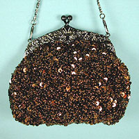 Compact Sequined Evening Bag or Clutch