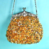 Compact Sequined Evening Bag or Clutch